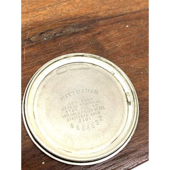 Wittnauer Men's Watch 2101 Vintage Swiss Hand Wind Day Date 33mm Leather Strap - Picture 8 of 16